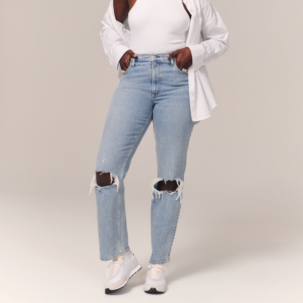 Abercrombie & Fitch 90s Straight Leg Curve Love Jeans
